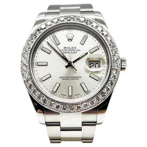 rolex datejust 2 with diamond bezel for sale|Rolex diamond bezel 36mm.